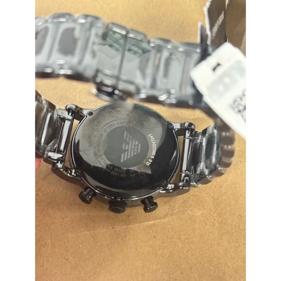 Emporio Armani AR1509 Men's Chronograph Black Ceramic Watch - Picture 5 of 6